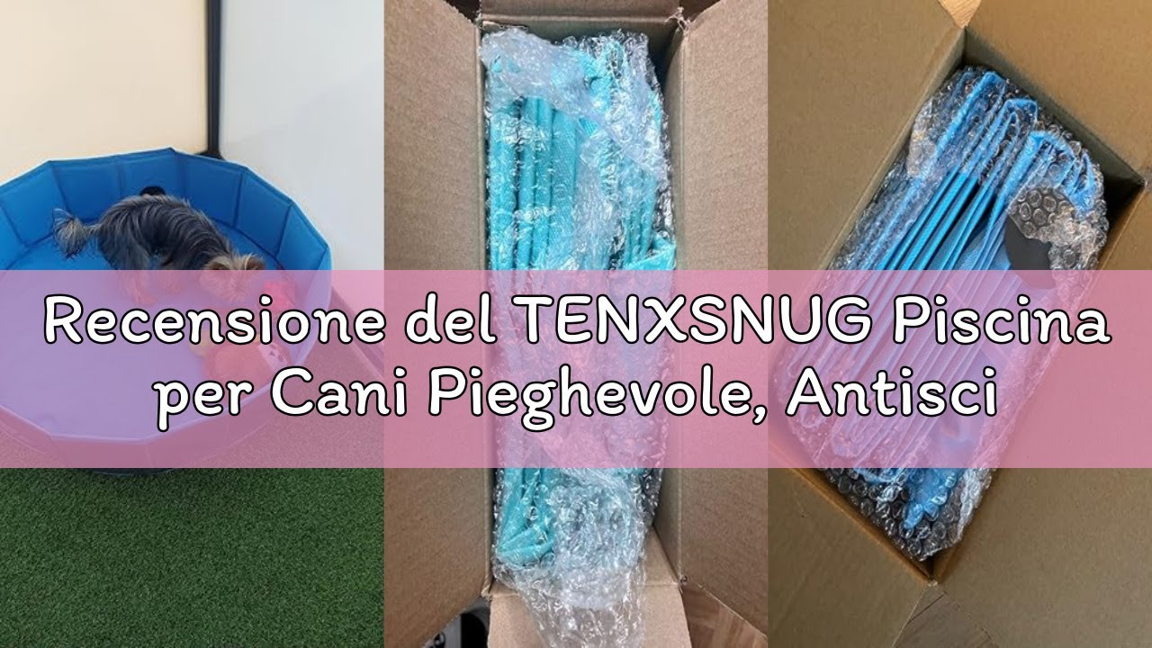 Recensione del TENXSNUG Piscina per Cani Pieghevole, Antiscivolo Vasca da Bagno per Animali, Portati