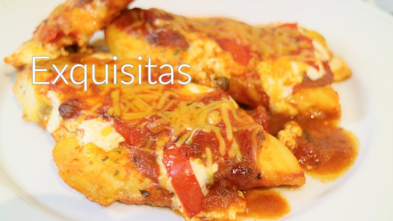 PECHUGAS DE POLLO CON QUESO MOZARELLA Y 🍅TOMATE