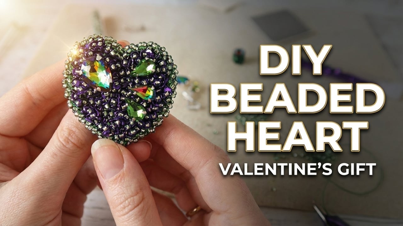 How to Make a Handmade Valentine's Day Heart Brooch: Beginner DIY Tutorial