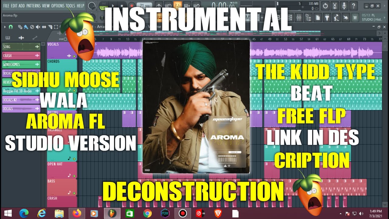 Aroma Sidhu Moose Wala Instrumental Deconstruction Fl Studio 20