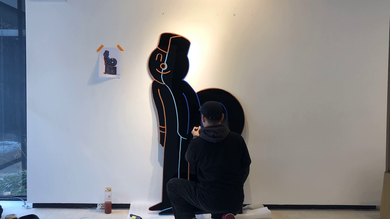 [Kevin] Lina Gallery Three artists Exhibition #KevinPark 📱 Live Macadrawing (34