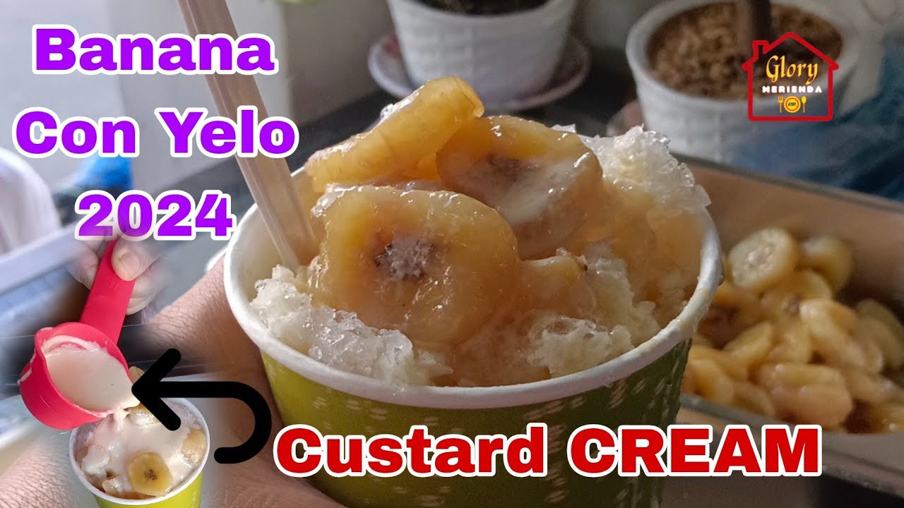 Banana Split with Custard CREAM🥰 | Sweetened Banana con Yelo🧊
