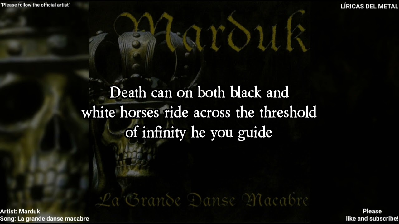 MARDUK - LA GRANDE DANSE MACABRE (LYRICS ON SCREEN)