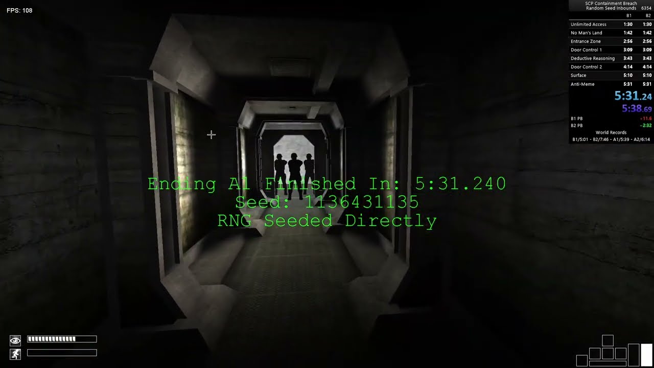 {5:31,A1} World Record Scp Containment Breach Random Seed Speedrun