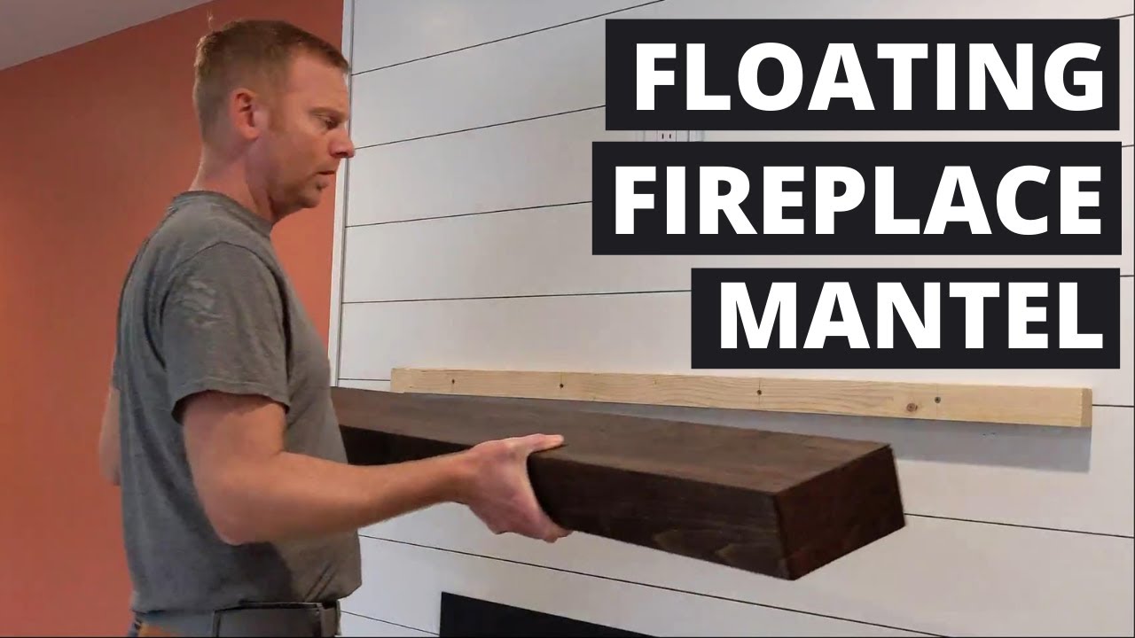 How to Make Wooden Fireplace Mantel | DIY Floating Mantel 