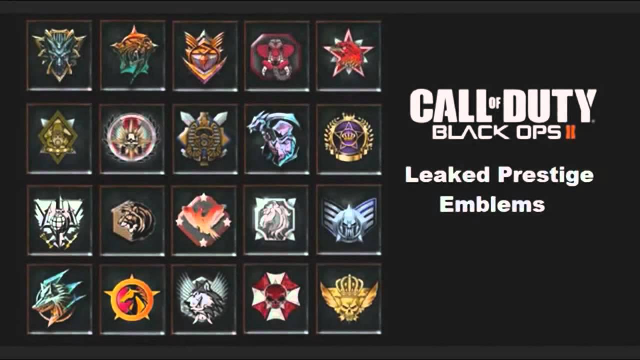 Black Ops 2 Prestige Emblems