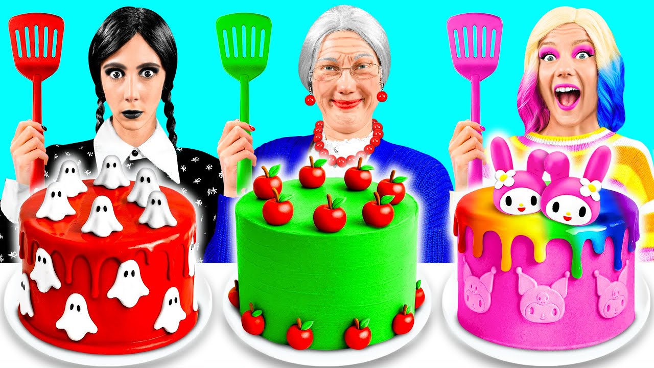 Кулинарный Челлендж: Уэнсдей Против Бабушки | Удивительный Челлендж с Едой от Fun Teen