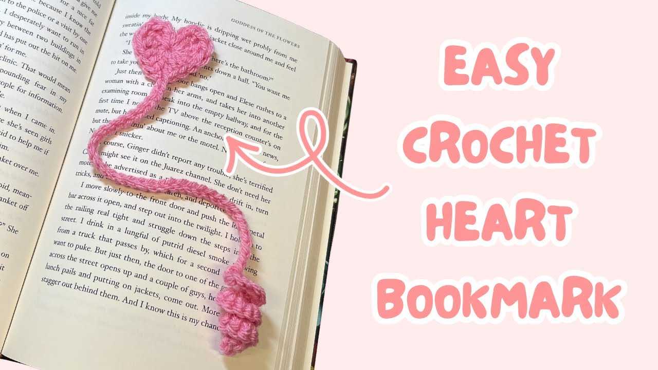 How to Crochet a Heart Bookmark | Easy & Cute Tutorial