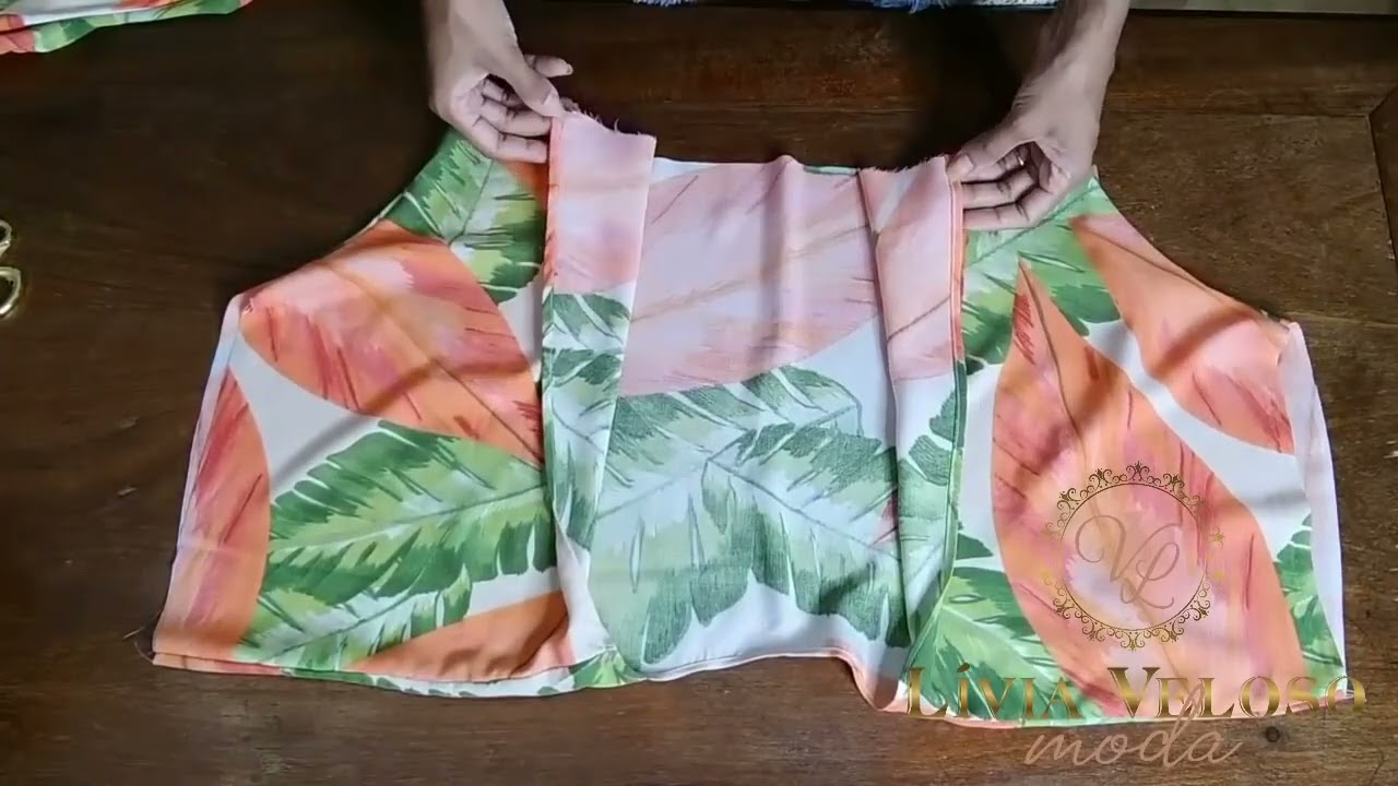 Vestido longo com decote na cintura, cortee e costura fácill para Iniciantes. DIY