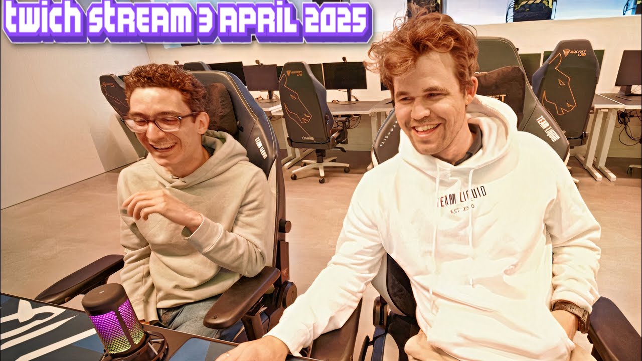 GM Magnus Carlsen and GM Fabiano Caruana FULL STREAM 3 April 2025