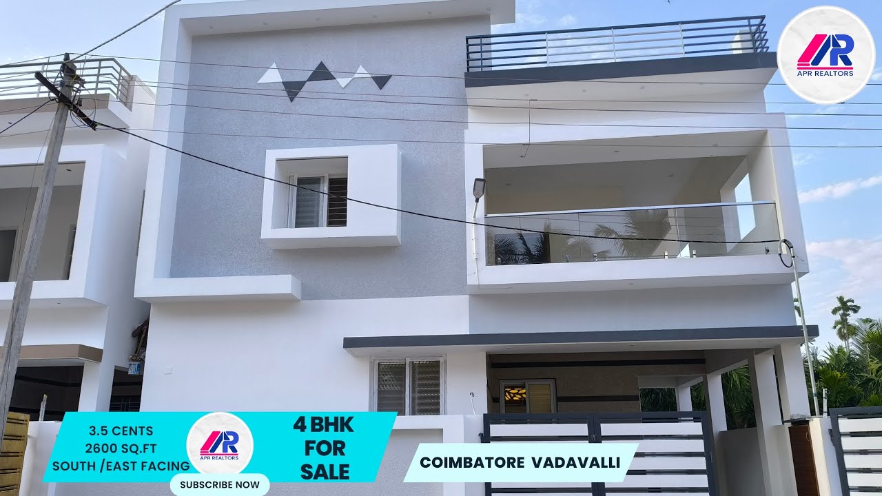 4 BHK Luxury Villa for Sale Near Anna University, Vadavalli, Coimbatore - 641046. @APRRealtors