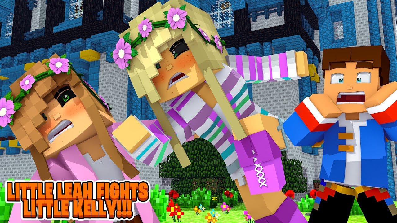Minecraft LITTLE LEAH & LITTLE KELLY FIGHT FOR DONNY'S LOVE...