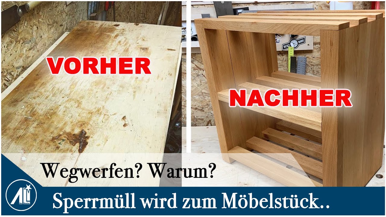 Das ist Krass! So eine Verwandlung hast du nicht gesehen. Schuhregal aus Sperrmüll bauen.