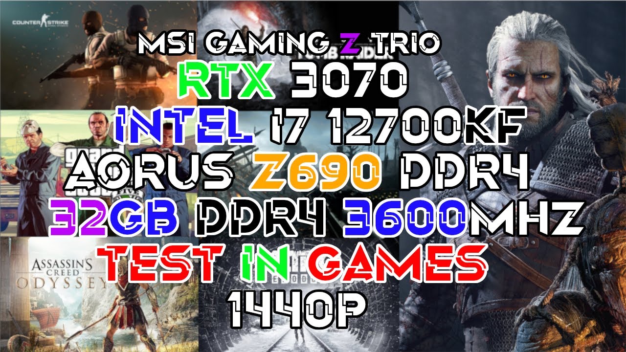 RTX 3070 | i7 12700KF | AURUS Z690 DDR4 | 32GB DDR4 3600MHZ |  TEST IN GAMES