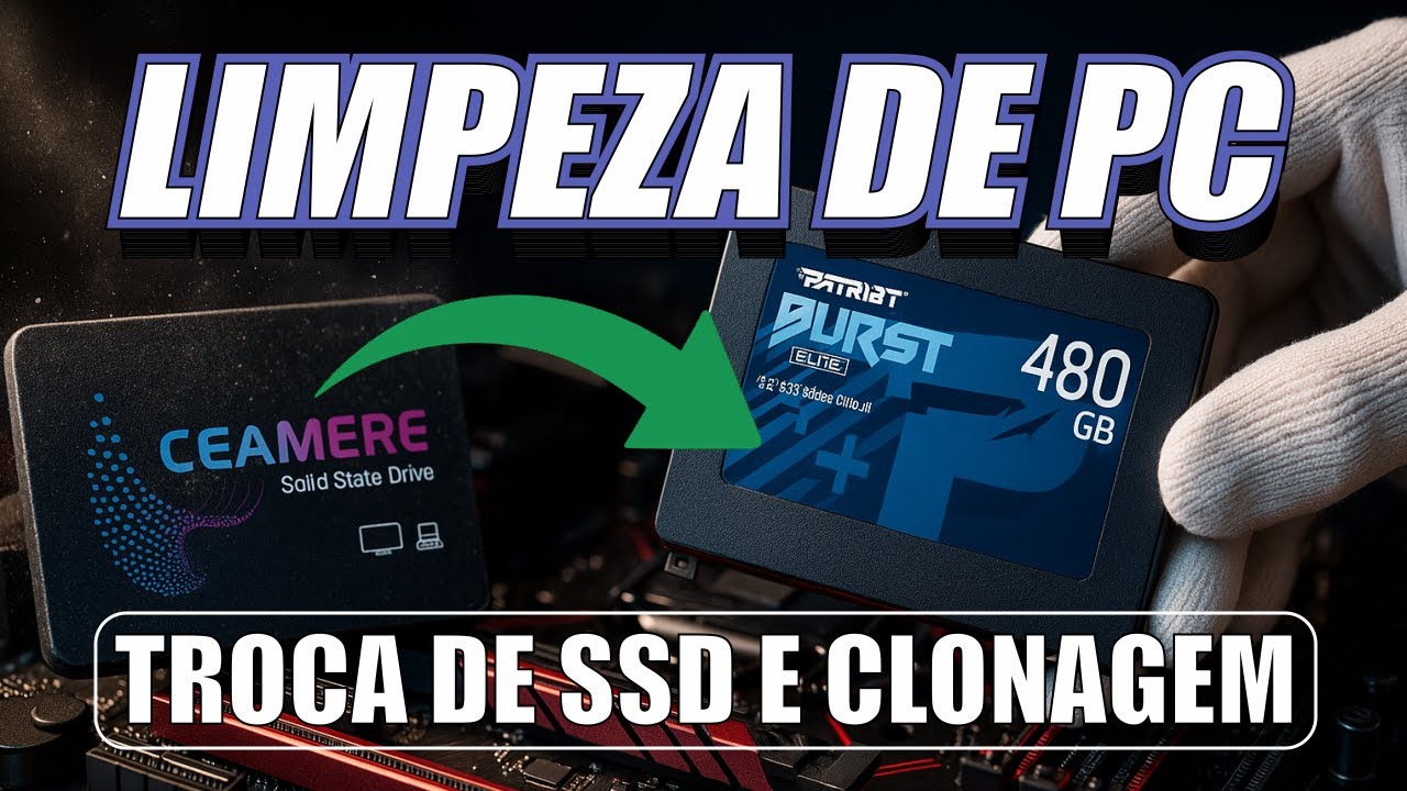 TROCA DE SSD E CLONAGEM - SSD REPLACEMENT AND CLONING. (limpeza/cleaning) #pc