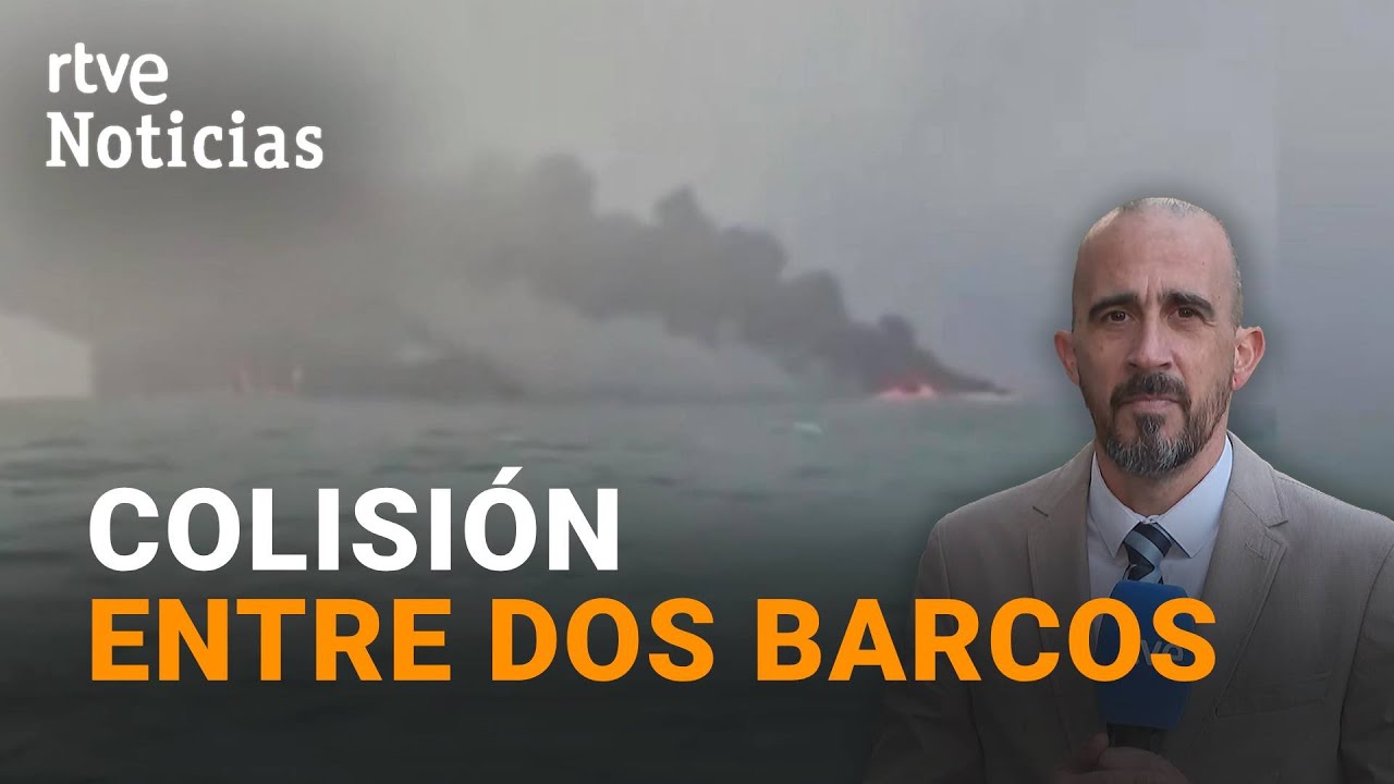 Un PETROLERO ESTADOUNIDENSE y un CARGUERO PORTUGUÉS se INCENDIAN tras COLISIONAR en el MAR DEL NORTE