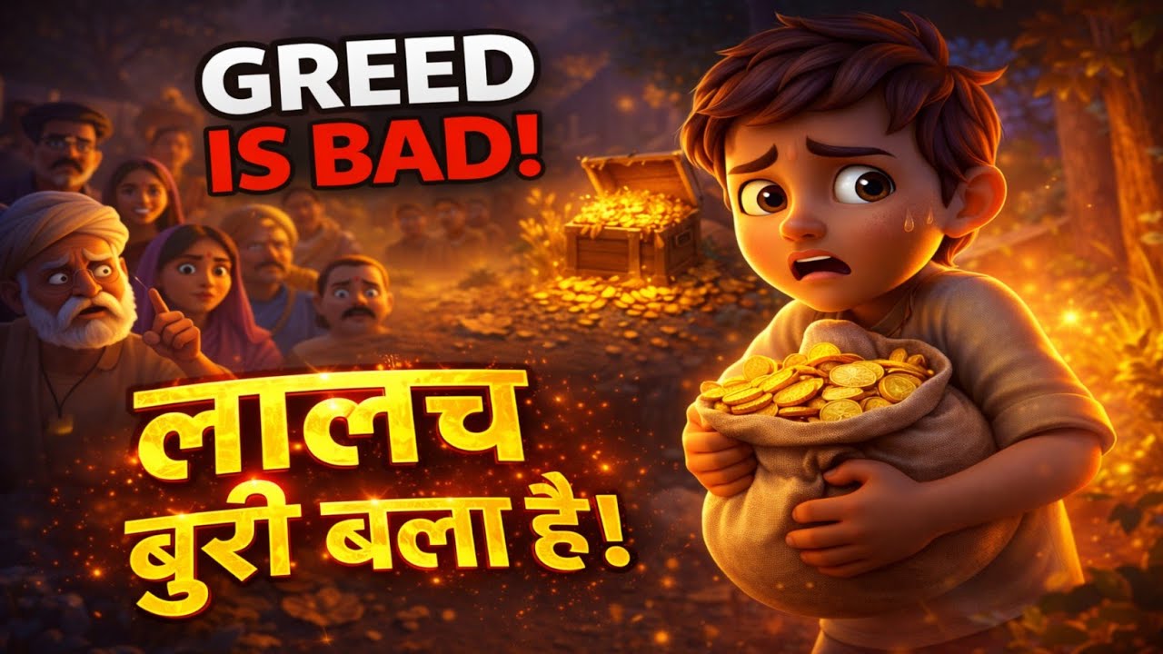 लालच का फल | Greed Moral Story in Hindi | 3D Animated Moral Story |