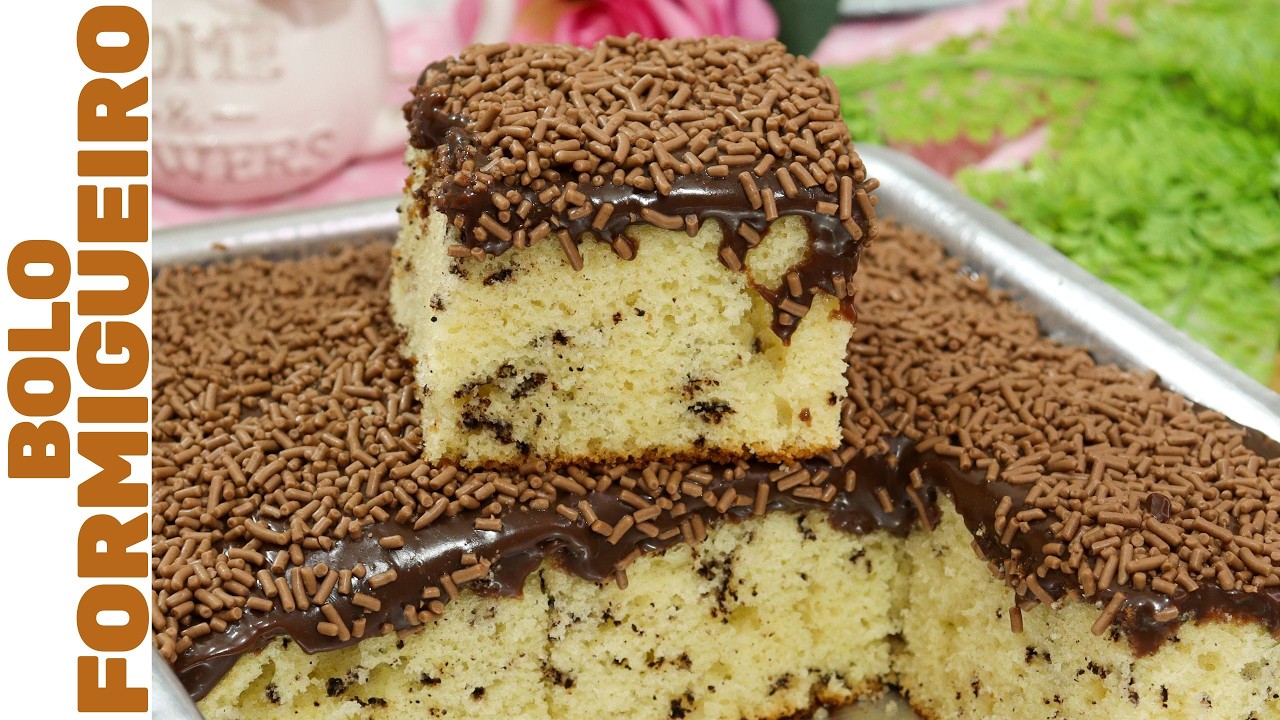 BOLO FORMIGUEIRO FOFINHO DE LIQUIDIFICADOR! Delicioso e muito fácil de fazer!