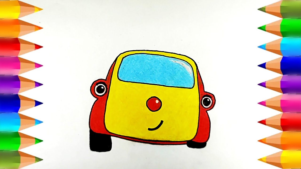 Cómo dibujar y colorear a Tuni, el auto de Plim Plim | Dibujos para niños