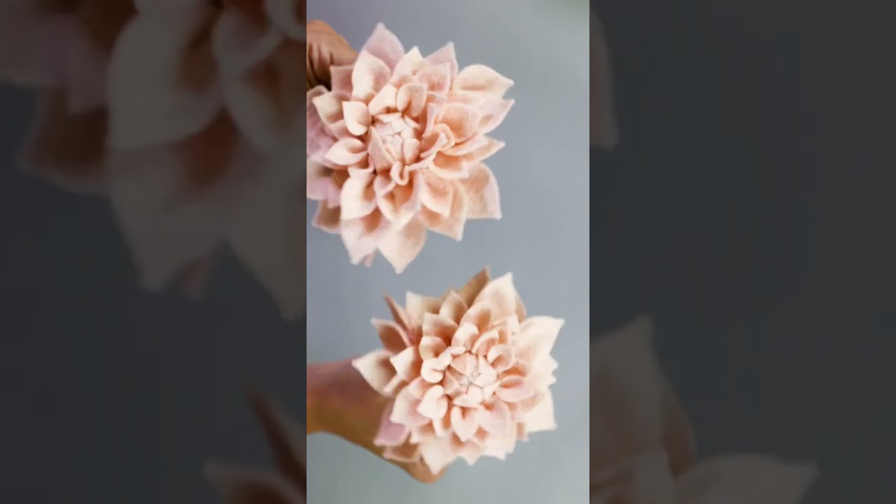 Handmade felt flowers crafts #feltcrafts #feltflowers #feltflowertutorial #flowermaking #crafting