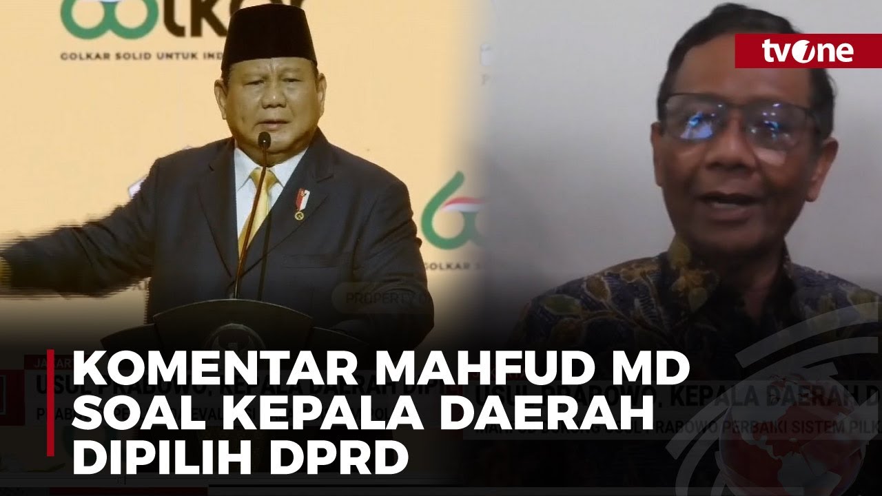 Komentar Mahfud MD soal Kepala Daerah Dipilih DPRD