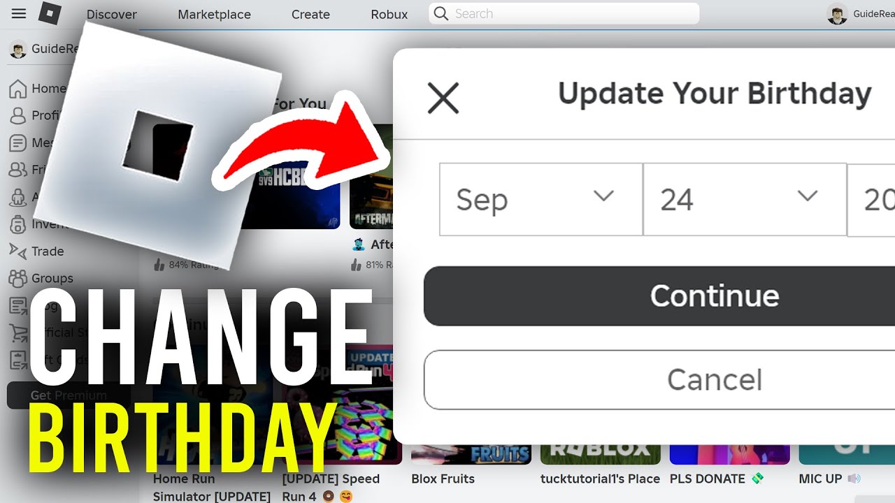 How To Change Birthday On Roblox - Full Guide