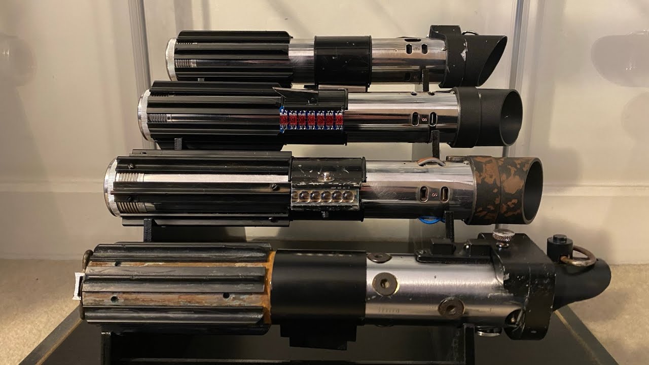 Every Darth Vader lightsaber used in the Original Trilogy