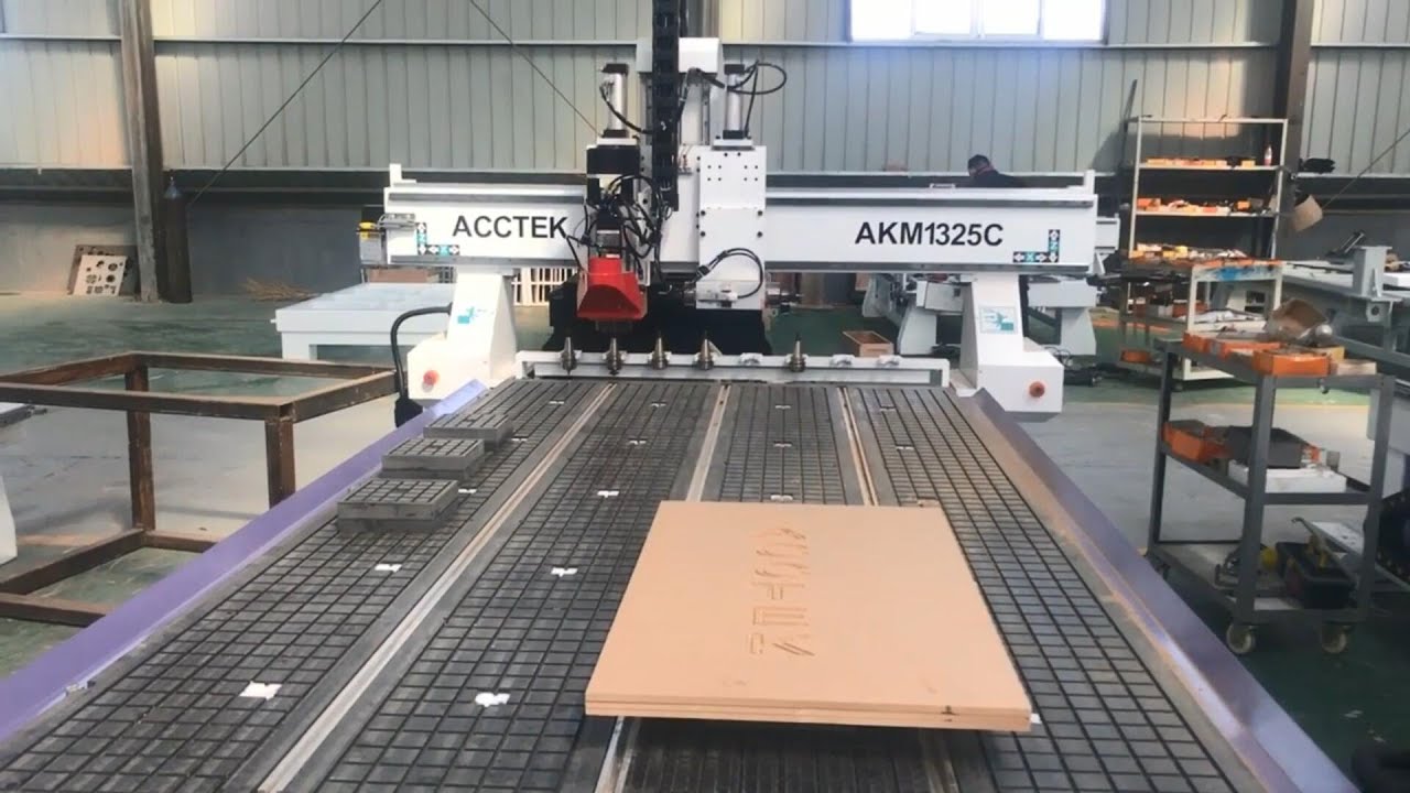 ATC CNC Router with a horizontal spindle AKM1325C for slotting and drilling