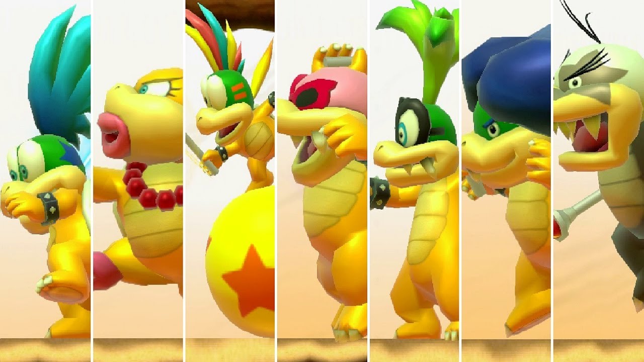 Super Mario Maker 2 vs New Super Mario Bros. U - All Koopaling Boss Battles