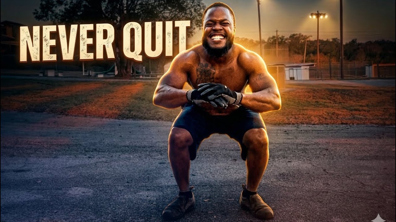Doing squats and push-ups, at the park let’s go