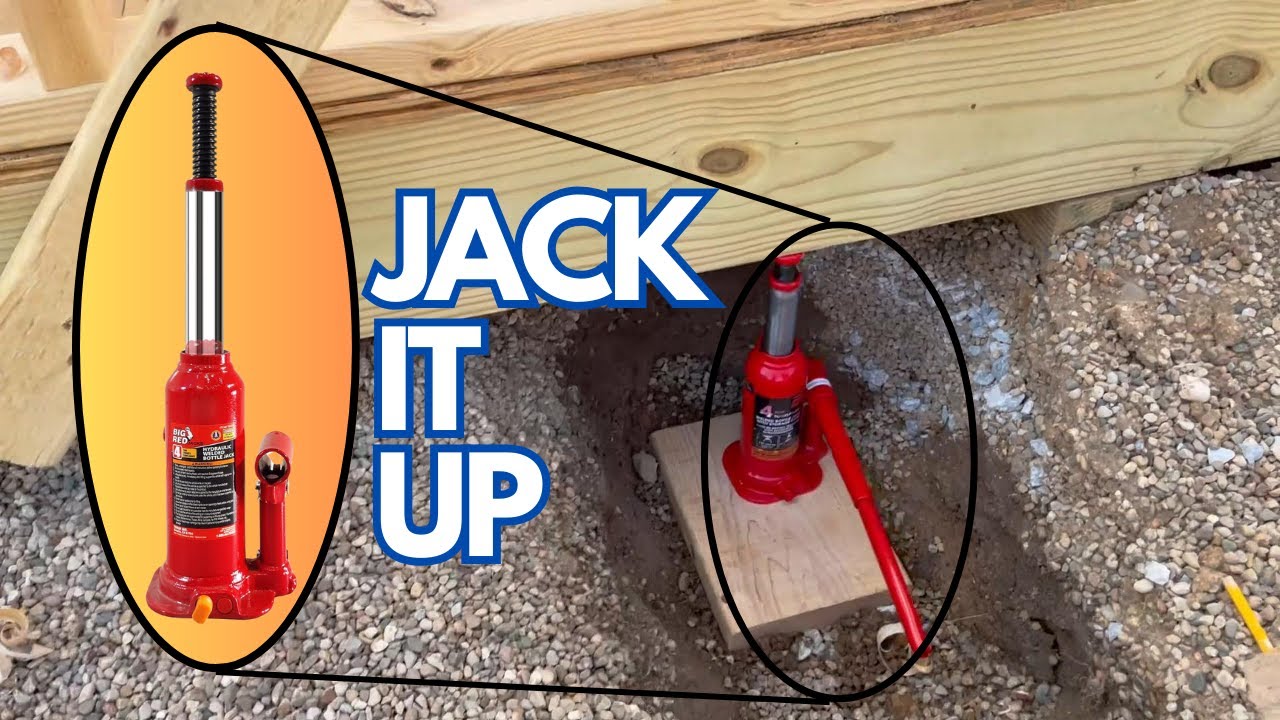 EASY Way to Level a Shed with a Bottle Jack (4-Ton Torin Overview)