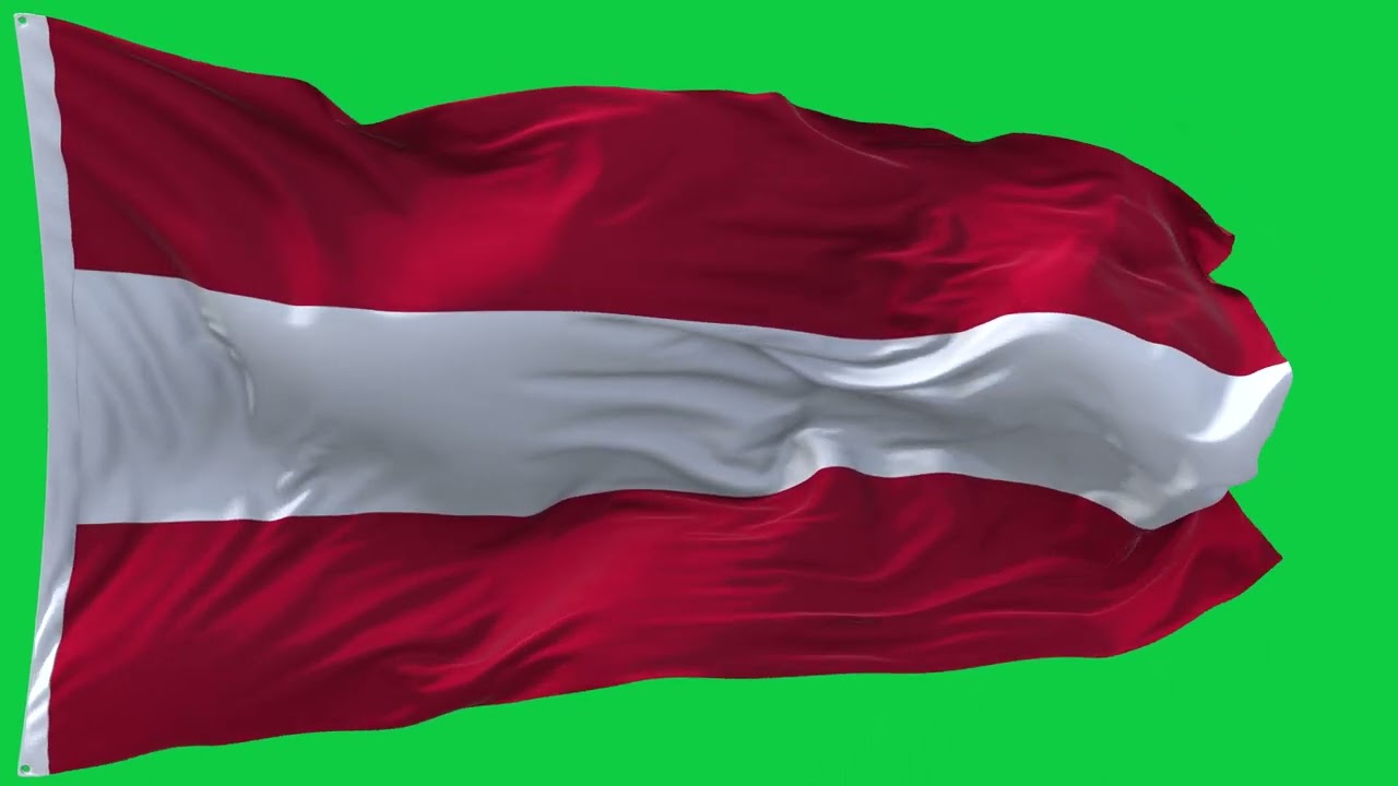 🚩Austria Flag Waving | GREEN SCREEN & CHROMA MATTE🚩