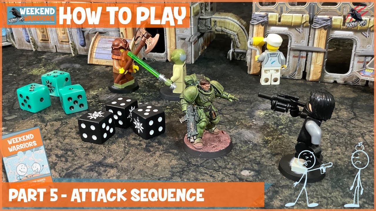 HOW TO PLAY WEEKEND WARRIORS - Part 5 Attack Sequence, Damage, Line Of Sight & Cover - Skirmish Game