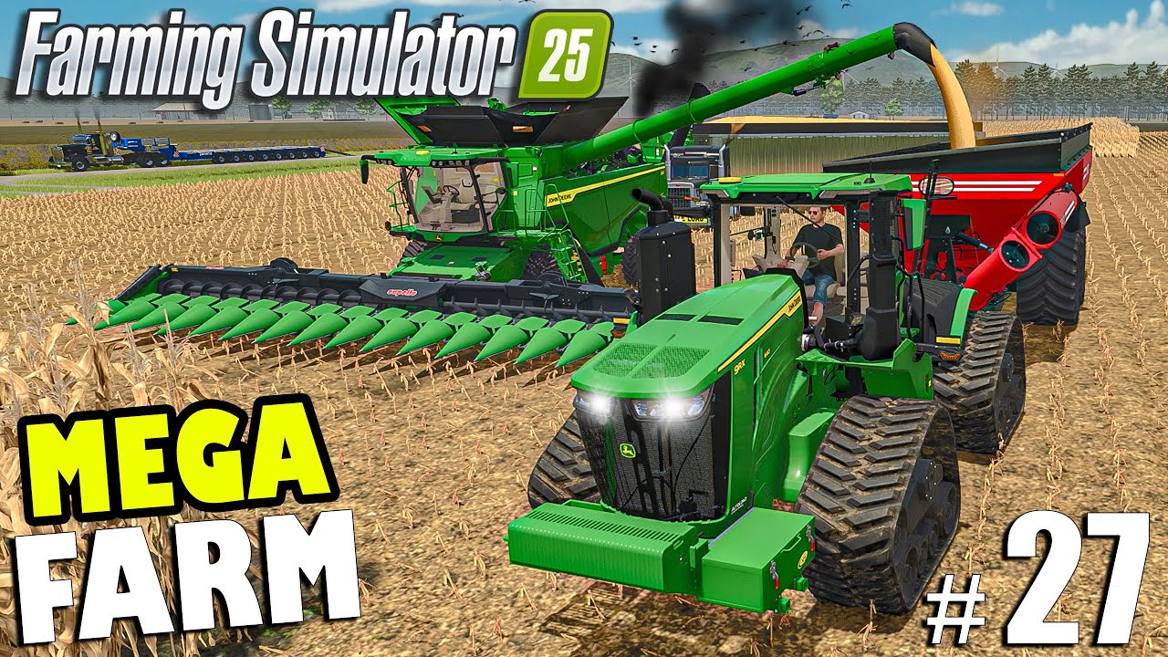 First GIANT CORN HARVEST + 600.000 LITERS | MEGA FARM Challenge | Farming Simulator 25