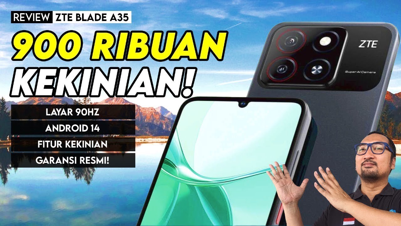 900 Ribuan Dengan Layar 90 Hz, Baterai 5000 mAh dan Android 14 Versi Full! Review ZTE Blade A35