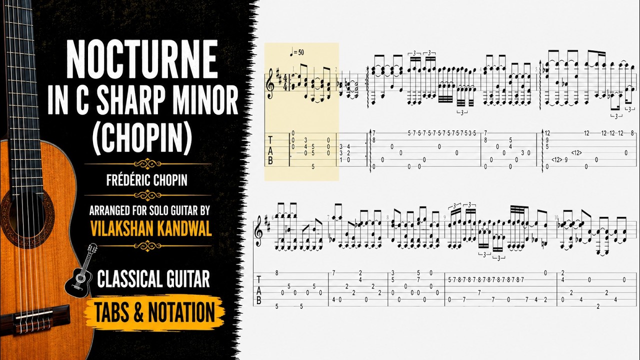 Nocturne In C Sharp Minor No. 20 - Chopin (Tabs/Notations)