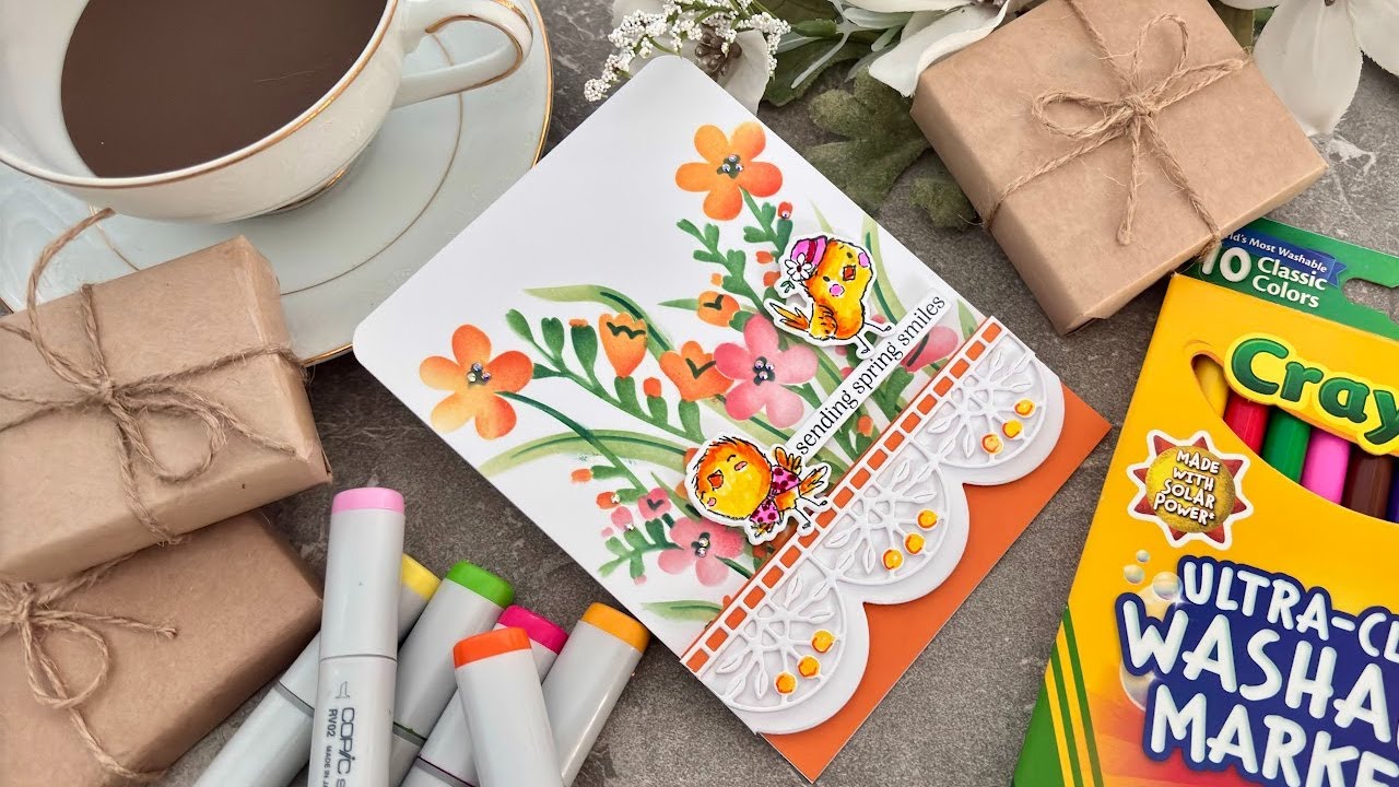 COPIC or CRAYOLA MARKERS??  Let's try Both | Spellbinders February 2025 Club Kits