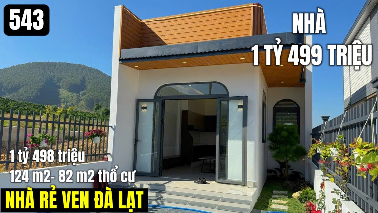 Nhà ven Đà Lạt 1 tỷ 498 triệu 124 m2 82 m2 thổ cư sẵn nội thất dọn vào ở luôn