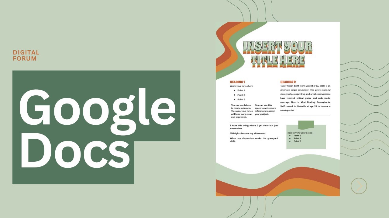 APUNTES BONITOS CON GOOGLE DOCS I Dise&ntilde;o Vintage