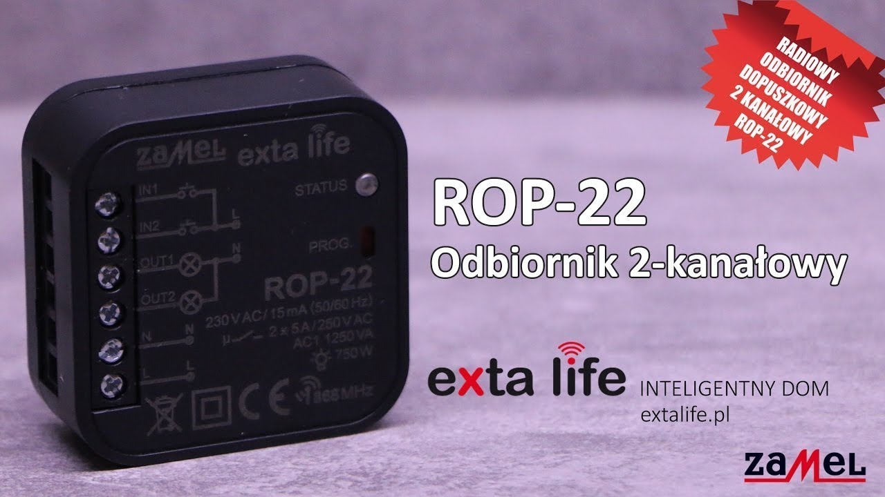 ROP-22 - Radiowy Odbiornik Dopuszkowy 2-Kanałowy - ZAMEL - EXTA LIFE