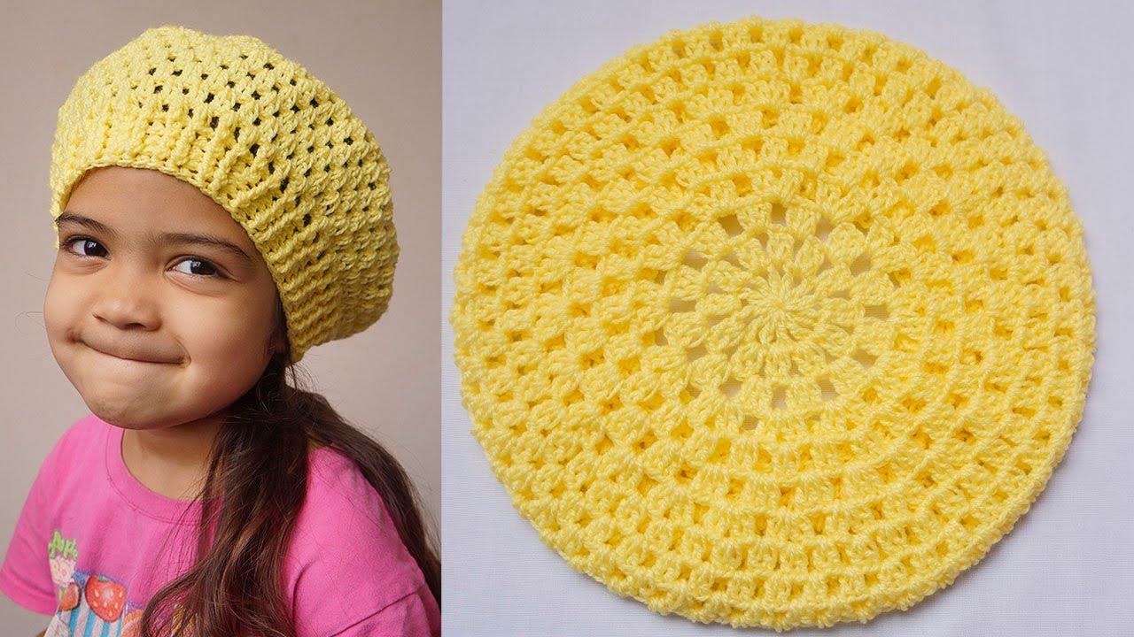 🌈Boina Tejida a Crochet (Talla bebes, Niñas y Adultos) GORROS - BOINAS PASO A PASO