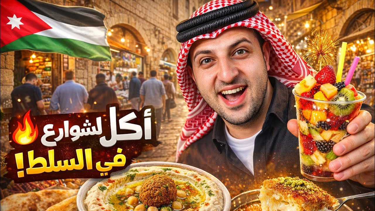 جربت أكل شوارع في السلط 🇯🇴| أكل كثير بسعر قليل!💚
