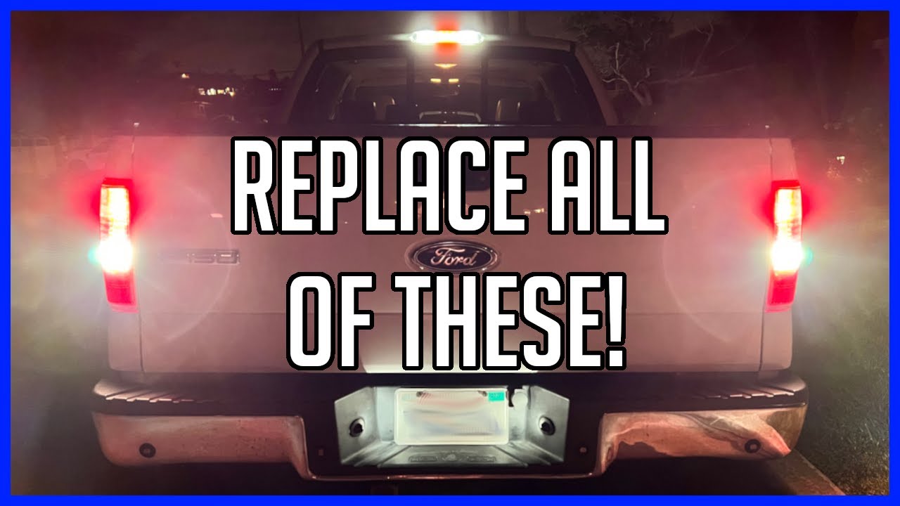 Brake, Reversing, & Third Brake Light Bulb Replacement Ford F-150 2004-2008 EASY!
