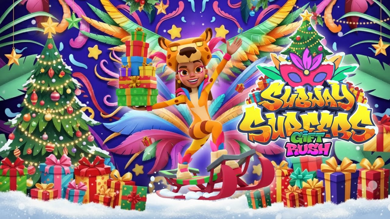 🎄🌟 Subway Surfers NEW GIFT RUSH Event in Rio Carnival 2025 | Rebeca Roar Gameplay! 🎁🎭🎊