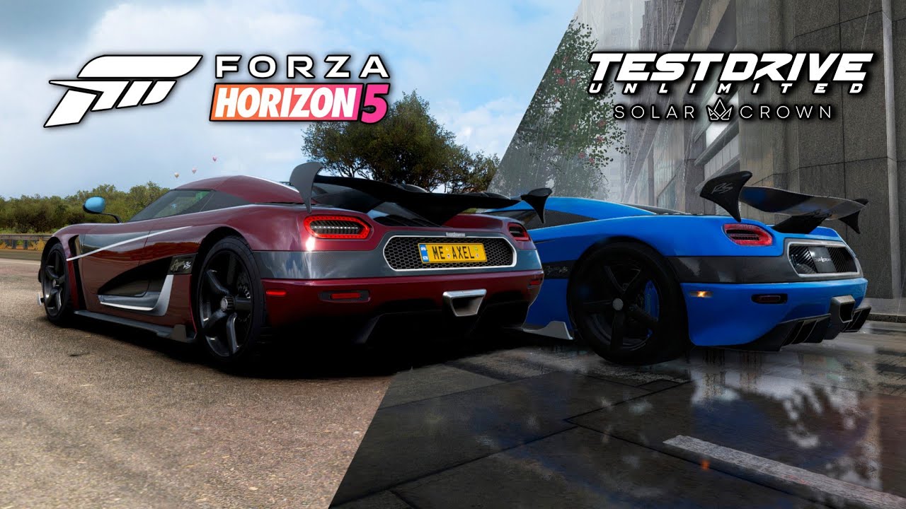 Comparing 20 Car Sounds - Test Drive Unlimited Solar Crown vs Forza Horizon 5