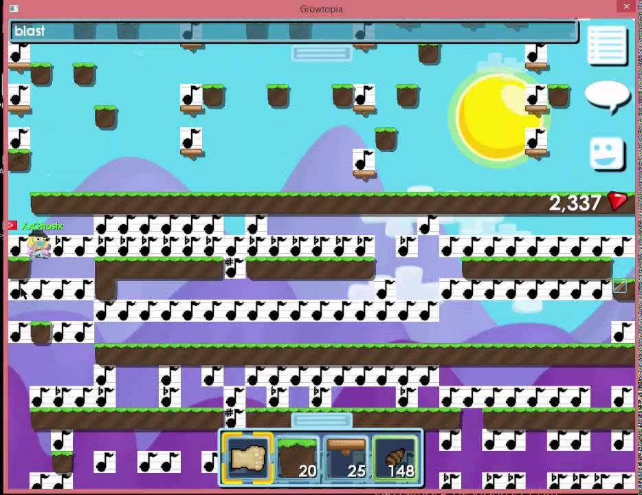 Growtopia Crystal Ship Full song tutorial