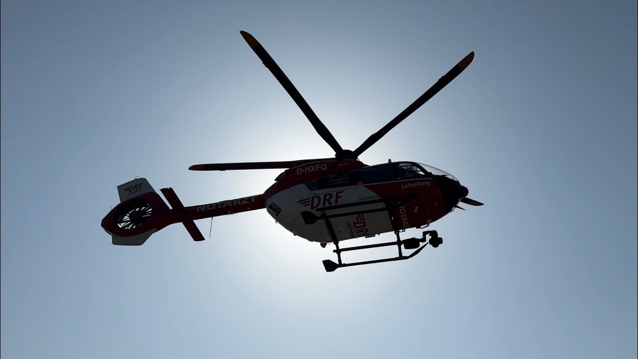 DRF Luftrettung | Landung & Start Christoph 51 | Airbus H145 D3 | D-HXFQ | Helios Klinikum Pforzheim