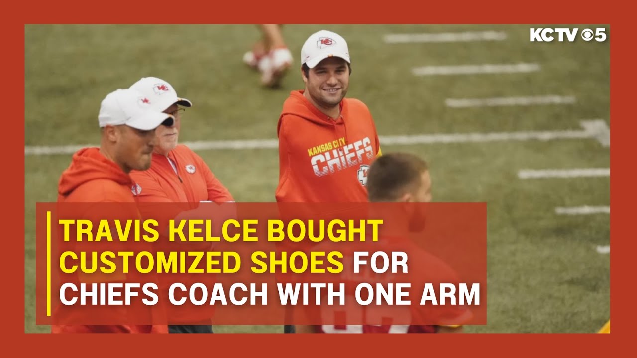 Travis Kelce bought customized shoes for Chiefs coach with one arm