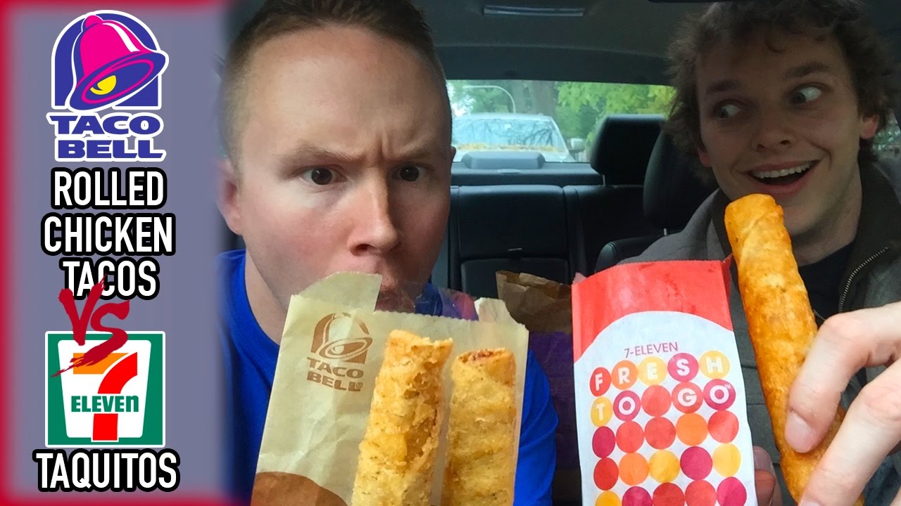 Taco Bell's Rolled Chicken Tacos VS. 7-Eleven's Taquitos Food Review | Season 2, Episode 8