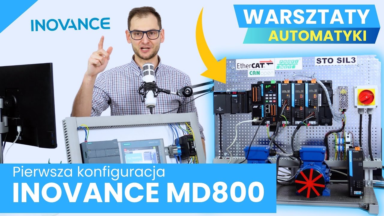 Komunikacja wieloosiowego falownika INOVANCE MD800 z PLC Siemens S7-1200 po Profinet